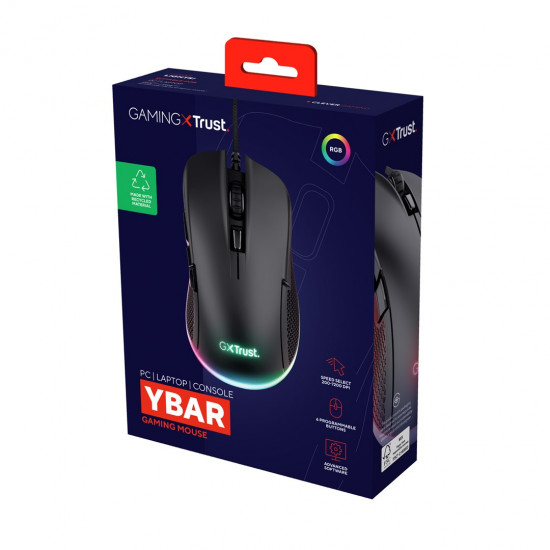 Trust GXT 922 YBAR mouse Right-hand USB Type-A Mechanical 7200 DPI