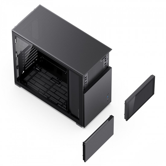 Jonsbo D41 Screen ATX Case, Tempered Glass - black