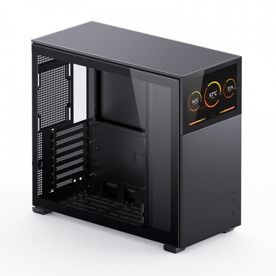 Jonsbo D41 Screen ATX Case, Tempered Glass - black