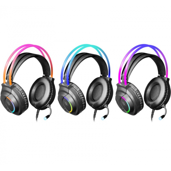 DEFENDER HEADPHONES WITH FLAME RGB MICROPHONE