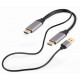 HDMI Male to DisplayPort Male + USB-A Male 4K Adapter Gembird A-HDMIM-DPM-01 Black