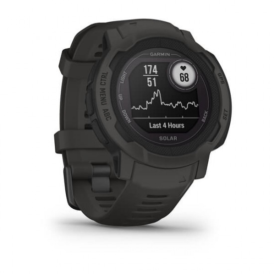 Garmin Instinct 2 Solar 2.29 cm (0.9) MIP 45 mm Digital 176 x 176 pixels Graphite GPS (satellite)