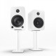 KANTO AUDIO 9 UNIVERSAL DESKTOP SPEAKER STAND, WHITE (PAIR)