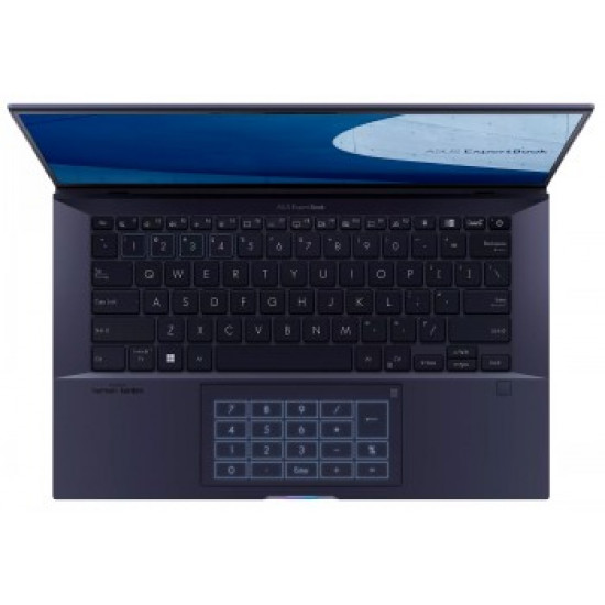 ASUS EXPERTBOOK B9/ 14” FHD/I5-1235U/8GB/ 512GB SSD/ W11P/ 3Y/EN/NUMPAD/FINGERPRINT