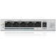 ZYXEL GS1005-HP, 5 PORT GIGABIT POE+ UNMANAGED DESKTOP SWITCH, 4 X POE, 60 WATT