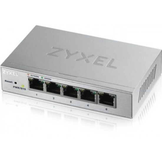 ZYXEL GS1200-5, 5 PORT GIGABIT  WEBMANAGED DESKTOP SWITCH