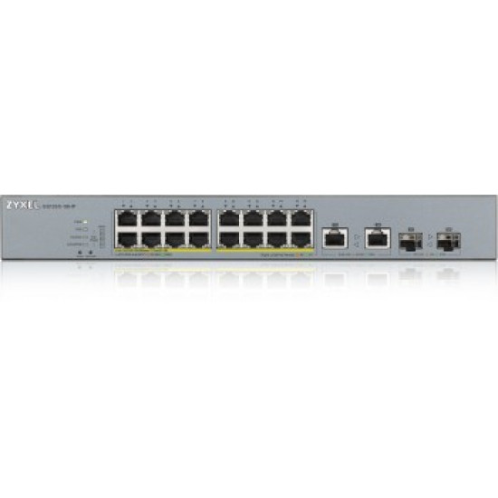 ZYXEL GS1350-18HP, 18 PORT MANAGED CCTV POE SWITCH, LONG RANGE, 250W (1 YEAR NCC PRO PACK LICENSE BUNDLED)