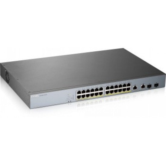 ZYXEL GS1350-26HP, 26 PORT MANAGED CCTV POE SWITCH, LONG RANGE, 375W (1 YEAR NCC PRO PACK LICENSE BUNDLED)