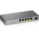 ZYXEL GS1350-6HP, 6 PORT MANAGED CCTV POE SWITCH, LONG RANGE, 60W, 802.3BT (1 YEAR NCC PRO PACK LICENSE BUNDLED)