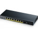 ZYXEL GS1900-10HP V2, 8-PORT GBE L2 POE SMART SWITCH + 2 SFP SLOTS, 802.3AT, DESKTOP, FANLESS, 70 WATT