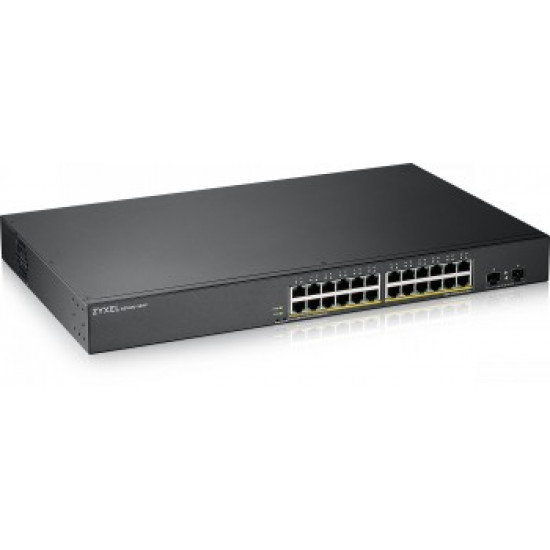 ZYXEL GS1900-24HP V2, 24-PORT GBE L2 POE SMART SWITCH, RACKMOUNT, 170 WATT