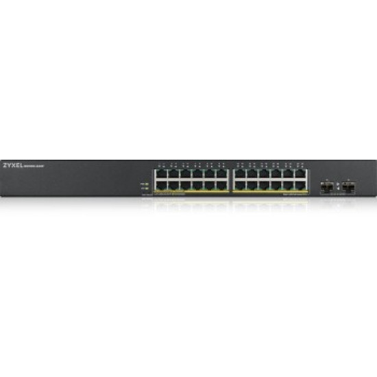 ZYXEL GS1900-24HP V2, 24-PORT GBE L2 POE SMART SWITCH, RACKMOUNT, 170 WATT