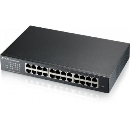 ZYXEL GS1915-24E, 24-PORT GBE SMART SWITCH, HYBRID MODE, STANDALONE OR NEBULAFLEX CLOUD, RACKMOUNT, FANLESS