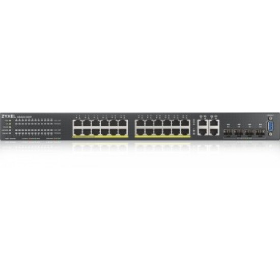 ZYXEL GS2220-28HP,EU REGION,24-PORT GBE L2 POE SWITCH WITH GBE UPLINK (1 YEAR NCC PRO PACK LICENSE BUNDLED)