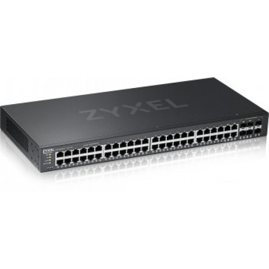 ZYXEL GS2220-50,EU REGION,48-PORT GBE L2 SWITCH WITH GBE UPLINK (1 YEAR NCC PRO PACK LICENSE BUNDLED)