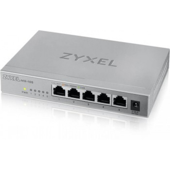 ZYXEL MG-105 5 PORTS DESKTOP 2,5G MULTIGIG UNMANAGED DESKTOP SWITCH