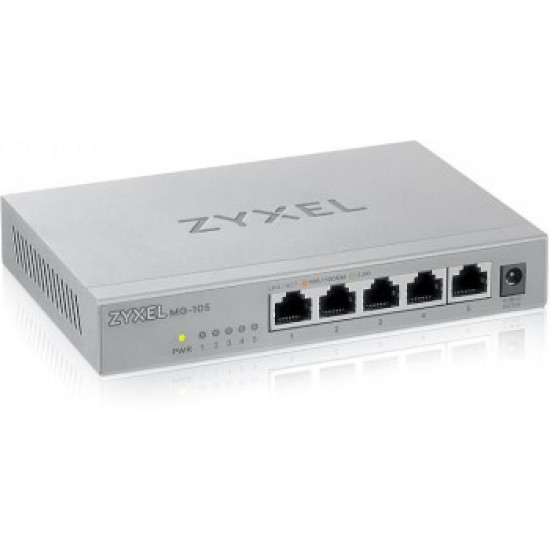 ZYXEL MG-105 5 PORTS DESKTOP 2,5G MULTIGIG UNMANAGED DESKTOP SWITCH