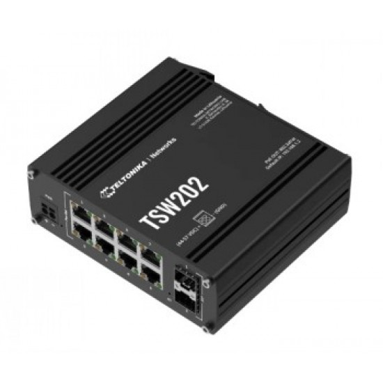 TELTONIKA MANAGED IOT SWITCH TSW202 POE+ 8X1GB RJ45 2X1GB SFP