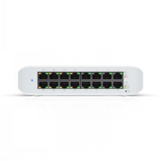 UBIQUITI WALL-MOUNTABLE, 16-PORT, LAYER 2 POE SWITCH WITH A FANLESS COOLING SYSTEM