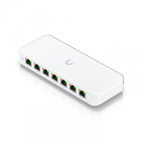 UBIQUITI COMPACT, LAYER 2, 8-PORT GBE POE SWITCH WITH VERSATILE MOUNTING OPTIONS (210W)