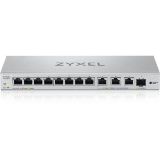 ZYXEL XGS1250-12 V2, 12-PORT GIGABIT WEBMANAGED DESKTOP SWITCH WITH 8 PORT 1G + 3-PORT MULTIGIG 1/2.5/5/10G + 1-PORT SFP+