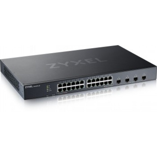 ZYXEL XGS1935-28, 28 PORT LITE-L3 SMART MANAGED SWITCH, 24X GIGABIT COPPER AND 4X 10G SFP+, HYBRID MODE, STANDALONE OR NEBULAFLEX CLOUD