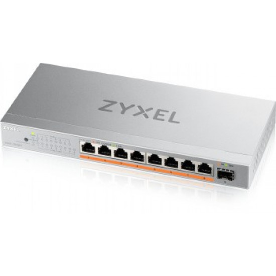 ZYXEL XMG-108 8 PORTS 2,5G + 1 SFP+, 8 PORTS 100W TOTAL POE++ DESKTOP MULTIGIG UNMANAGED DESKTOP SWITCH