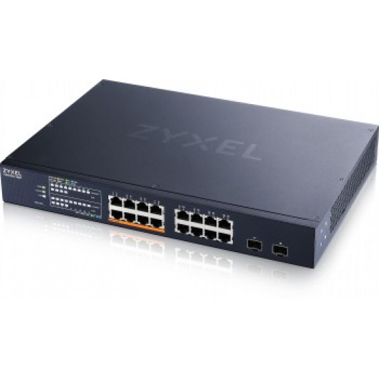 ZYXEL XMG1915-18EP, 16-PORT 2.5GBE, 2 SFP+, 8 X POE++ 180W  SMART SWITCH, HYBRID MODE, STANDALONE OR NEBULAFLEX CLOUD