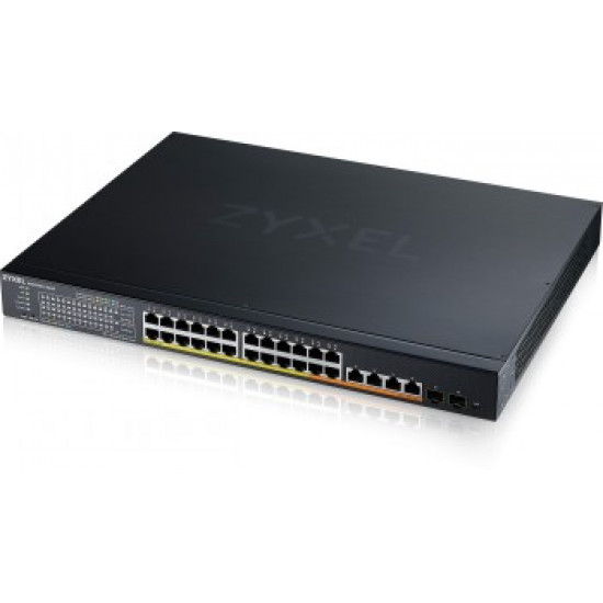 ZYXEL XMG1930-30HP, 24-PORT 2.5GBE SMART MANAGED LAYER 2 POE 700W 22XPOE+/8XPOE++ SWITCH WITH 4 10GBE AND 2 SFP+ UPLINK