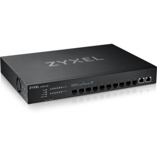 ZYXEL XS1930-12F, 10-PORT 10G SMART MANAGED FIBER SWITCH, 2 MULTI-GIGABIT PORTS, HYBRID MODE, STANDALONE OR NEBULAFLEX CLOUD