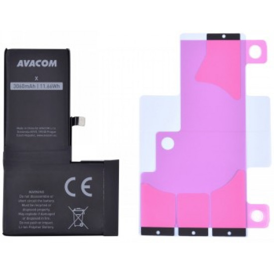 AVACOM BATTERY FOR APPLE IPHONE X - HIGH CAPACITY, LI-ION 3,81V 3060MAH (REPLACE OF 616-00346)