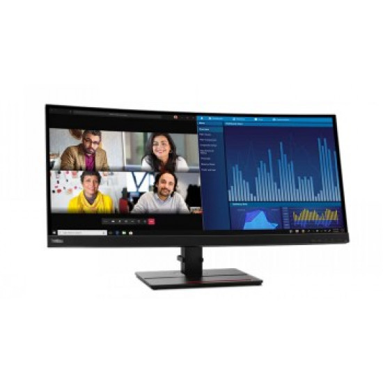 LENOVO P34W-20/ 34/ IPS/ 3440X1440/ 21:9/ 60 HZ/ ULTRA-WIDE CURVED MONITOR, 3-SIDE NEAREDGELESS, DAISY CHAIN, USB-C (UP TO 100W), SPEAKERS (3WX2) ETHERNET/ MC50 SUPPORT/ TILT/ SWIVEL/ LIFT/ 3Y