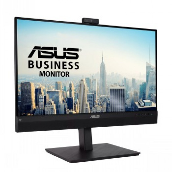 ASUS 27” 1440P VIDEO CONFERENCE MONITOR (BE27ACSBK) - QHD (2560 X 1440), IPS, BUILT-IN 2MP WEBCAM, MIC ARRAY, SPEAKERS, EYE CARE, WALL MOUNTABLE, AI NOISE-CANCELING, USB-C, HDMI, ZOOM CERTIFIED