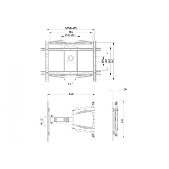 M VESA FLEXARM XL FULL MOTION DUAL