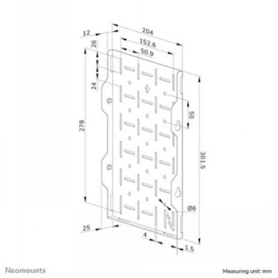 NEOMOUNTS LEVEL-750 AV STORAGE RACK (FOR LEVEL-750 WALL MOUNTS, QUICK INSTALL)