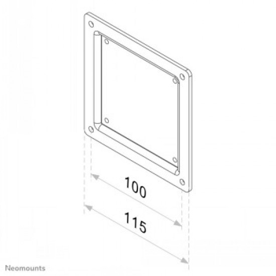 NEWSTAR VESA CONVERSION PLATE - VESA 75 TO 100 - BLACK