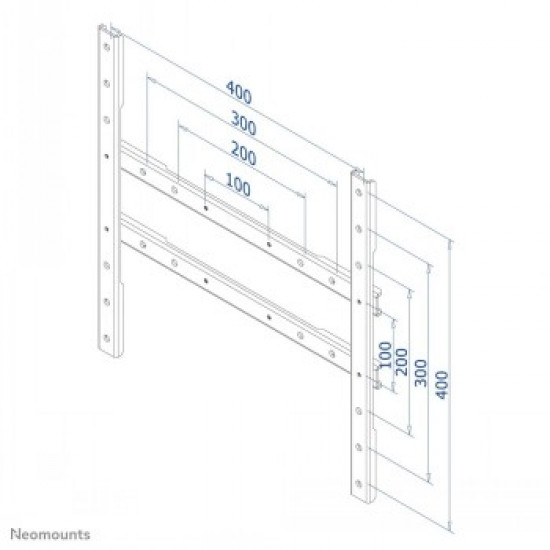 NEWSTAR VESA CONVERSION STRIPS - VESA 100 TO 200X100, 200X200, 400X200, 400X400 - BLACK