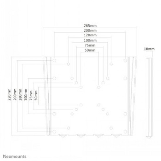 NEWSTAR FLAT SCREEN WALL MOUNT (FIXED, ULTRATHIN) 10-40 SILVER