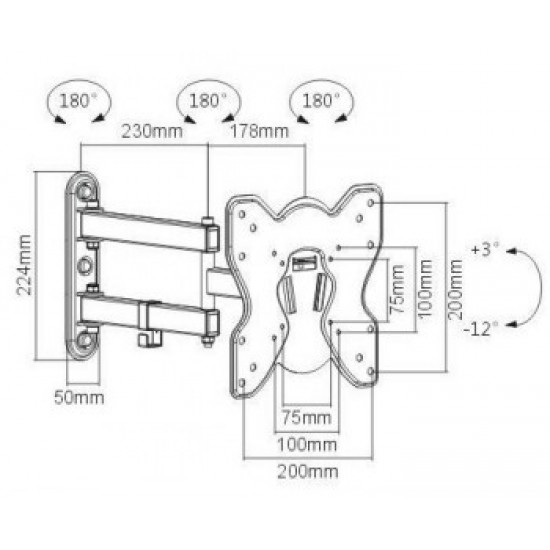 LH-GROUP WALL MOUNT FULL MOTION 22-43