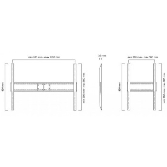 NEWSTAR FLAT SCREEN WALL MOUNT - IDEAL FOR LARGE FORMAT DISPLAYS (FIXED) - 150 KG 60-100 BLACK