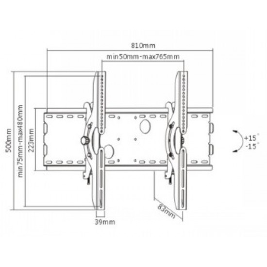 LH-GROUP WALL MOUNT 37-70 600X400 TILT