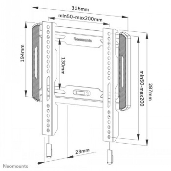 NEOMOUNTS BY NEWSTAR SCREEN WALL MOUNT (FIXED, ULTRA THIN, VESA 200X200)