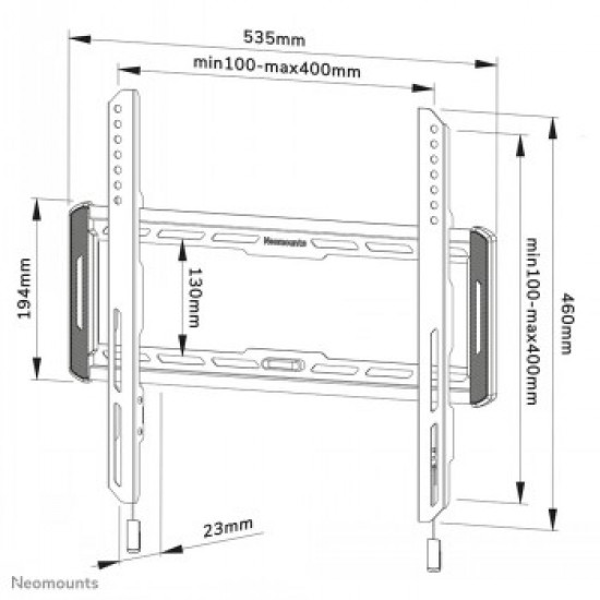 NEOMOUNTS BY NEWSTAR SCREEN WALL MOUNT (FIXED, ULTRA THIN, VESA 400X400)