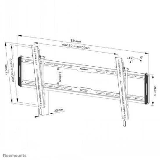 NEOMOUNTS BY NEWSTAR SCREEN WALL MOUNT (TILT, VESA 800X400)