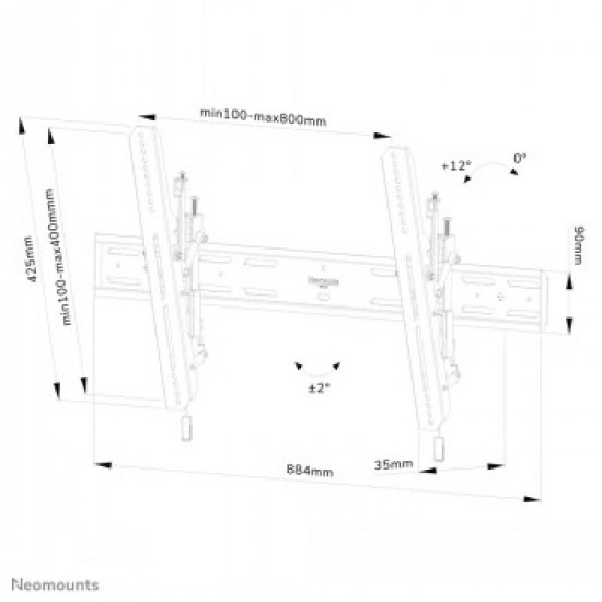 NEOMOUNTS SELECT SCREEN WALL MOUNT (TILT, VESA 800X400)