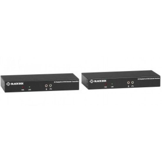 BLACK BOX KVX SERIES KVM EXTENDER OVER FIBER - 4K, SINGLE-HEAD, DISPLAYPORT, USB 2.0 HUB, SERIAL, AUDIO, LOCAL VIDEO WITH (2) SFPS, 1250-MBPS - LC, MM 1310NM, 2KM (LFP412)