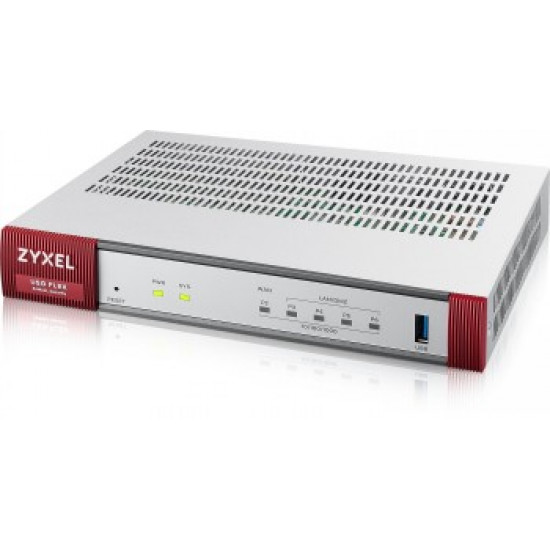 ZYXEL USG FLEX100, VERSION 2, 10/100/1000,1*WAN, 4*LAN/DMZ PORTS, 1*USB (DEVICE ONLY)