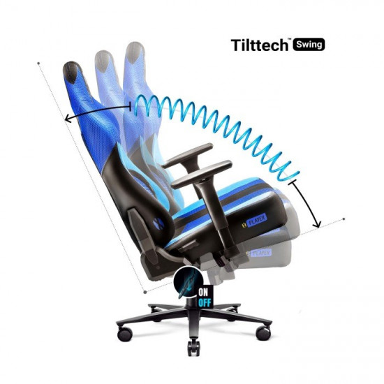 DiabloX-PLAYER 2.0. normal gaming chair Black, Blue