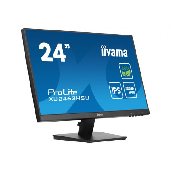 IIYAMA XU2463HSU-B1 23.8inch ETE IPS EyeComfort/EyeSafe 2.0 FHD 100Hz 250cd/m2 3ms HDMI DP GTG 2xUSB 3.2 Speakers FreeSync (P)