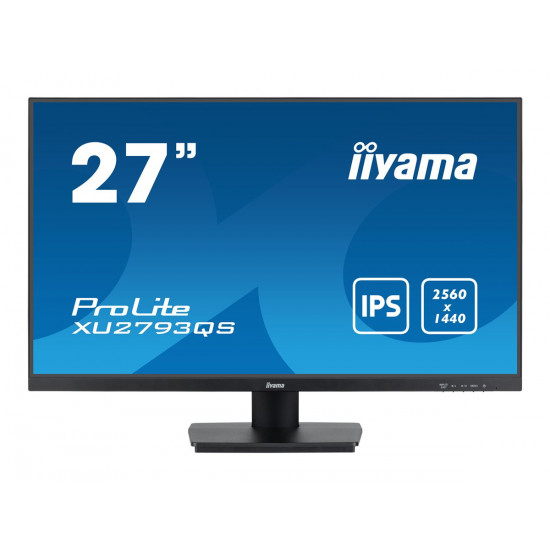 IIYAMA XU2793QS-B6 27inch IPS QHD 100Hz FreeSync 250cd/m2 1ms HDMI DP Speakers (P)